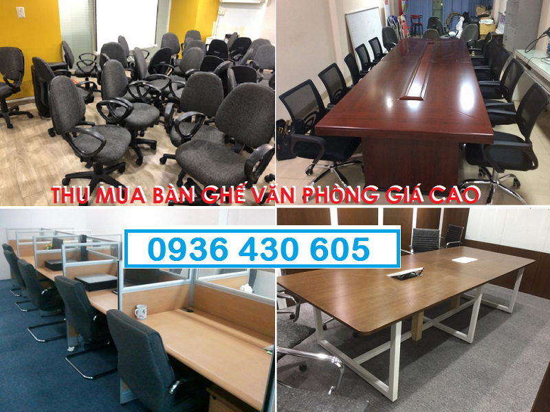 Thu mua bàn ghế văn phòng cũ giá cao, thanh lý văn phòng trọn gói