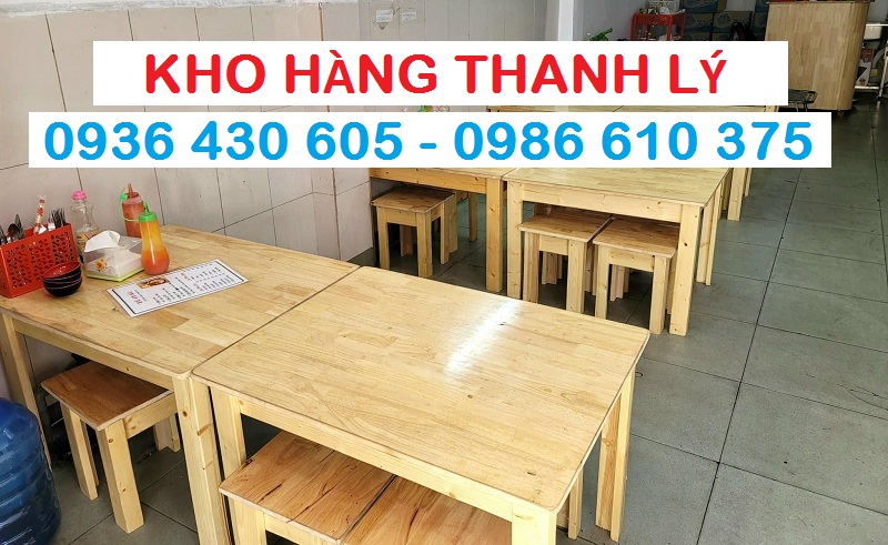 Thanh lý bàn ghế quán ăn nhà hàng tại quận 7