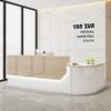 Quầy lễ tân spa bo cong
