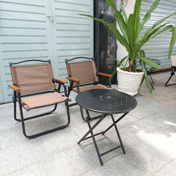 Ghế thư giãn khung sắt màu nâu