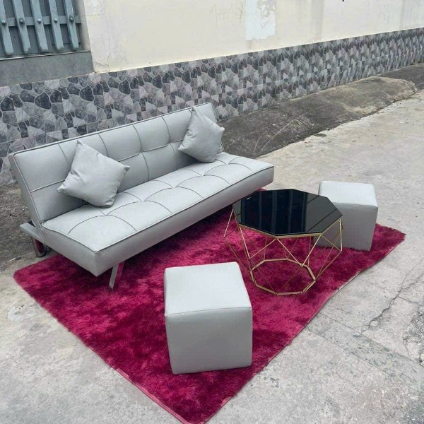 Sofa mini màu xanh lá cây hiện đại cho phòng khách nhỏ