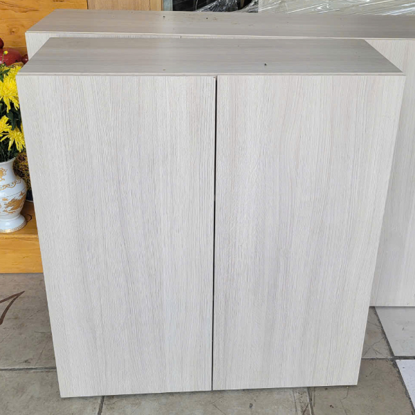 Tủ hồ sơ gỗ công nghiệp 2 cánh màu sáng nhỏ gọn.