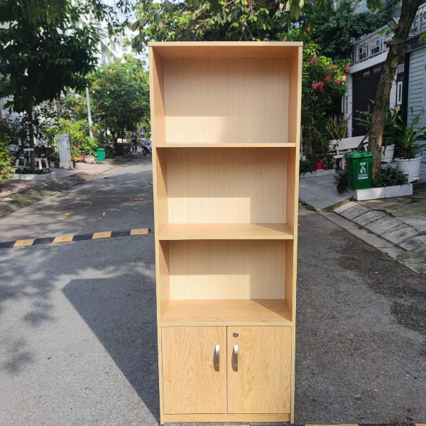 Tủ kệ gỗ thanh lý kích thước 60cm x 1m5 x 30cm có ngăn trưng bày và tủ khóa